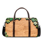 Irish Four Leaf Clovers Wood Print Duffle Bag