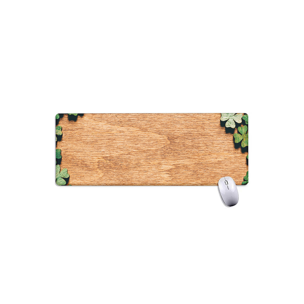 Irish Four Leaf Clovers Wood Print Extended Mouse Pad