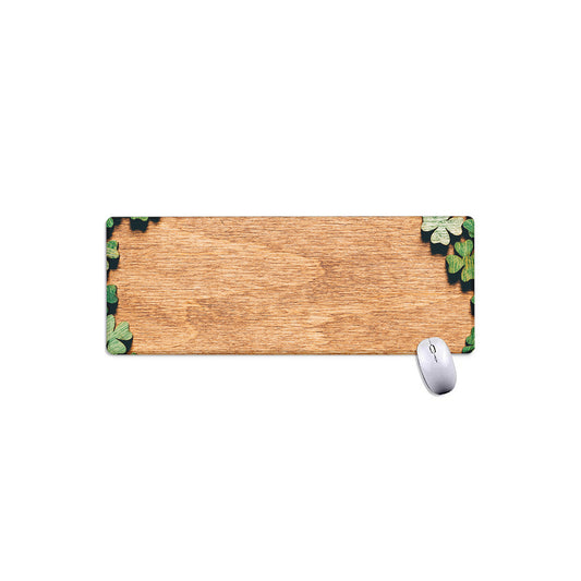 Irish Four Leaf Clovers Wood Print Extended Mouse Pad