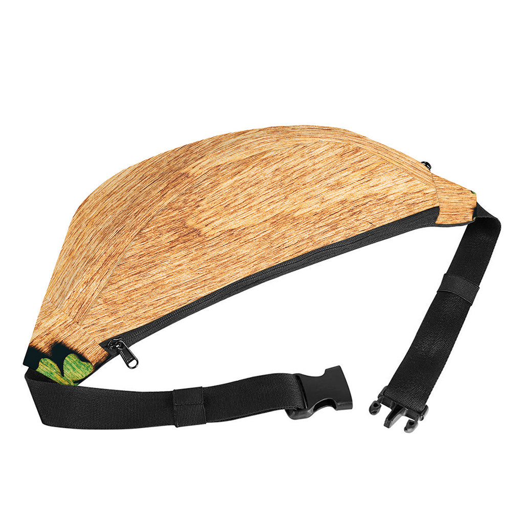 Irish Four Leaf Clovers Wood Print Fanny Pack