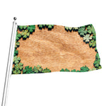 Irish Four Leaf Clovers Wood Print Flag
