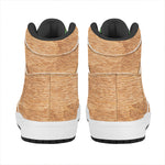 Irish Four Leaf Clovers Wood Print High Top Leather Sneakers