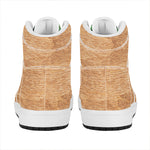 Irish Four Leaf Clovers Wood Print High Top Leather Sneakers