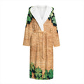 Irish Four Leaf Clovers Wood Print Hooded Bathrobe