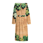 Irish Four Leaf Clovers Wood Print Hooded Bathrobe