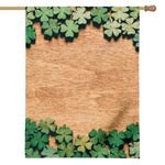 Irish Four Leaf Clovers Wood Print House Flag