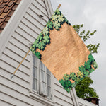 Irish Four Leaf Clovers Wood Print House Flag