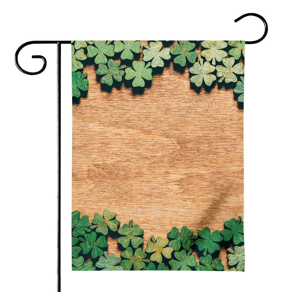 Irish Four Leaf Clovers Wood Print House Flag