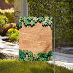 Irish Four Leaf Clovers Wood Print House Flag