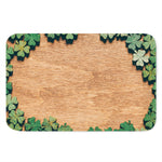 Irish Four Leaf Clovers Wood Print Indoor Door Mat