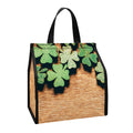 Irish Four Leaf Clovers Wood Print Insulated Lunch Tote