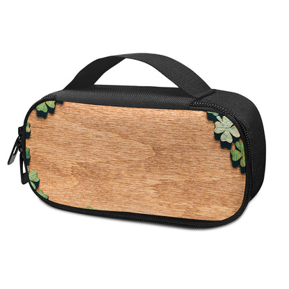 Irish Four Leaf Clovers Wood Print Insulin Cooler Travel Case