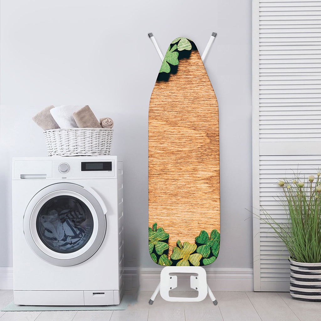 Irish Four Leaf Clovers Wood Print Ironing Board Cover