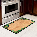 Irish Four Leaf Clovers Wood Print Kitchen Mat