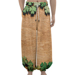 Irish Four Leaf Clovers Wood Print Lantern Pants
