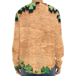 Irish Four Leaf Clovers Wood Print Long Sleeve Baseball Jersey