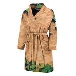 Irish Four Leaf Clovers Wood Print Men's Bathrobe