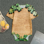 Irish Four Leaf Clovers Wood Print Men's Bodysuit