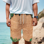 Irish Four Leaf Clovers Wood Print Men's Cargo Shorts