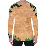 Irish Four Leaf Clovers Wood Print Men's Long Sleeve T-Shirt