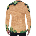 Irish Four Leaf Clovers Wood Print Men's Long Sleeve T-Shirt