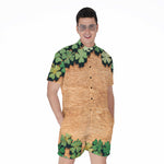 Irish Four Leaf Clovers Wood Print Men's Rompers