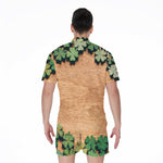 Irish Four Leaf Clovers Wood Print Men's Rompers