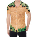Irish Four Leaf Clovers Wood Print Men's Shirt