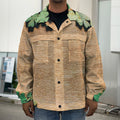 Irish Four Leaf Clovers Wood Print Men's Shirt Jacket