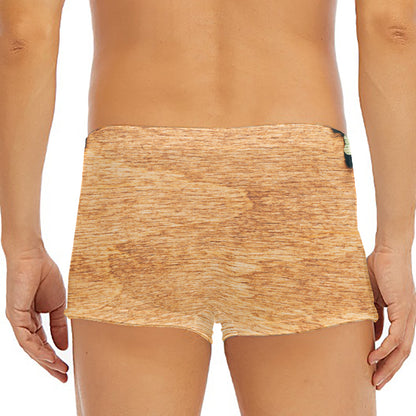 Irish Four Leaf Clovers Wood Print Men's Short Boxer Briefs