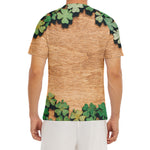 Irish Four Leaf Clovers Wood Print Men's Short Sleeve Rash Guard