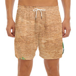 Irish Four Leaf Clovers Wood Print Men's Split Running Shorts