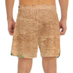 Irish Four Leaf Clovers Wood Print Men's Split Running Shorts
