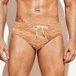 Irish Four Leaf Clovers Wood Print Men's Swim Briefs