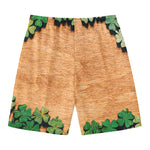 Irish Four Leaf Clovers Wood Print Men's Swim Trunks