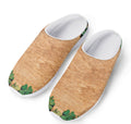 Irish Four Leaf Clovers Wood Print Mesh Casual Shoes