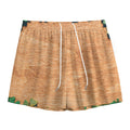 Irish Four Leaf Clovers Wood Print Mesh Shorts