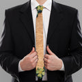 Irish Four Leaf Clovers Wood Print Necktie