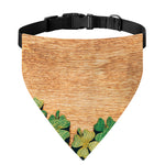 Irish Four Leaf Clovers Wood Print Over The Collar Dog Bandana
