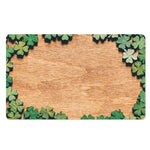 Irish Four Leaf Clovers Wood Print Polyester Doormat