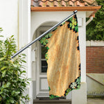 Irish Four Leaf Clovers Wood Print Polyester Flag