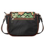 Irish Four Leaf Clovers Wood Print Saddle Bag