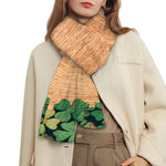Irish Four Leaf Clovers Wood Print Scarf