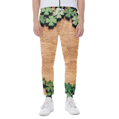 Irish Four Leaf Clovers Wood Print Scuba Joggers