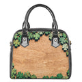 Irish Four Leaf Clovers Wood Print Shoulder Handbag