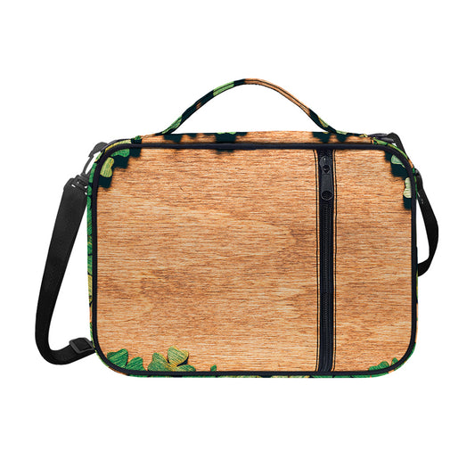 Irish Four Leaf Clovers Wood Print Shoulder Strap Bible Bag