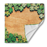 Irish Four Leaf Clovers Wood Print Silk Bandana