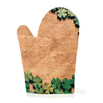 Irish Four Leaf Clovers Wood Print Single Oven Mitt