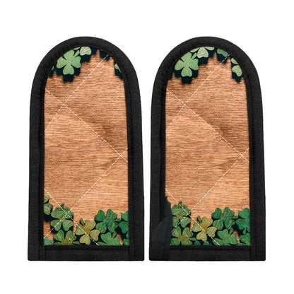 Irish Four Leaf Clovers Wood Print Skillet Handle Cover