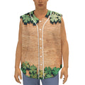 Irish Four Leaf Clovers Wood Print Sleeveless Baseball Jersey